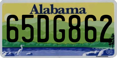 AL license plate 65DG862