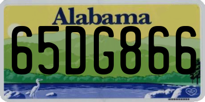 AL license plate 65DG866