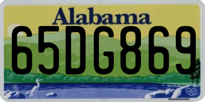 AL license plate 65DG869