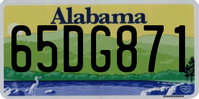 AL license plate 65DG871