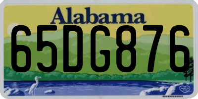 AL license plate 65DG876