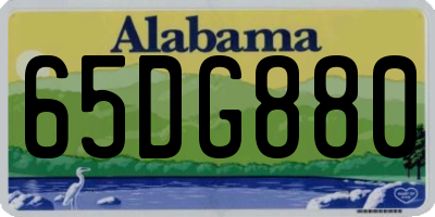 AL license plate 65DG880