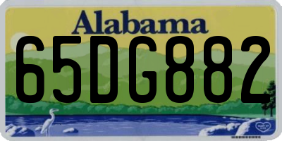 AL license plate 65DG882