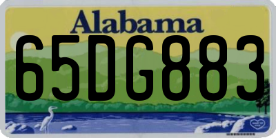 AL license plate 65DG883