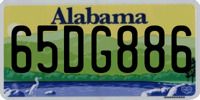 AL license plate 65DG886