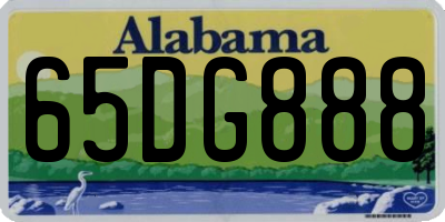 AL license plate 65DG888