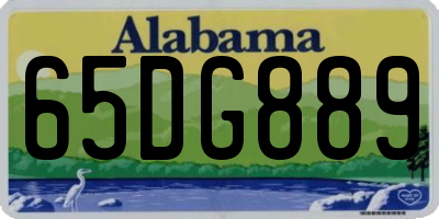 AL license plate 65DG889
