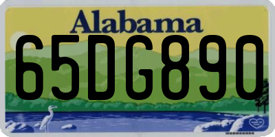 AL license plate 65DG890