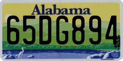 AL license plate 65DG894