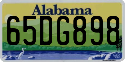 AL license plate 65DG898