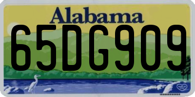 AL license plate 65DG909