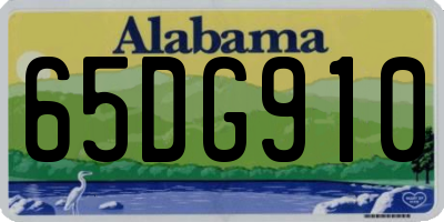 AL license plate 65DG910