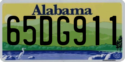 AL license plate 65DG911