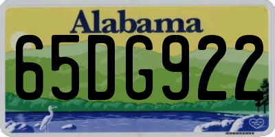 AL license plate 65DG922