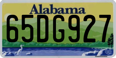 AL license plate 65DG927