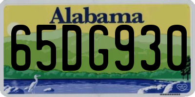 AL license plate 65DG930