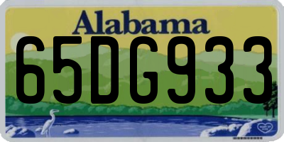 AL license plate 65DG933