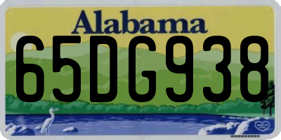 AL license plate 65DG938