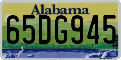 AL license plate 65DG945