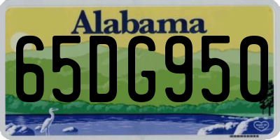 AL license plate 65DG950