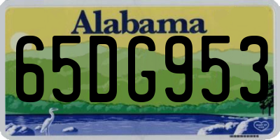 AL license plate 65DG953