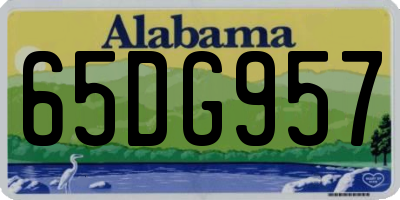 AL license plate 65DG957