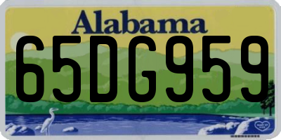 AL license plate 65DG959