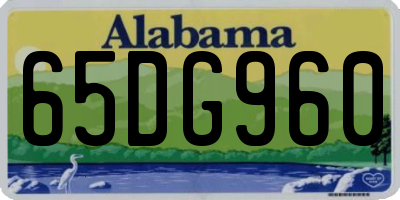 AL license plate 65DG960