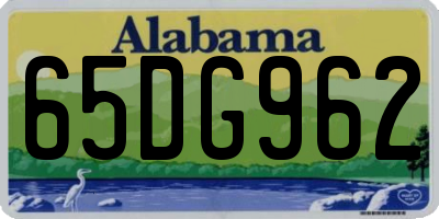 AL license plate 65DG962