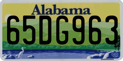 AL license plate 65DG963