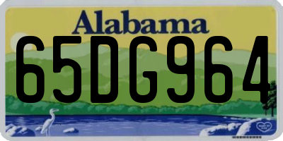 AL license plate 65DG964