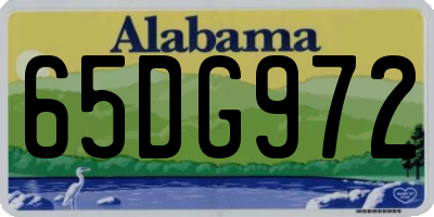 AL license plate 65DG972