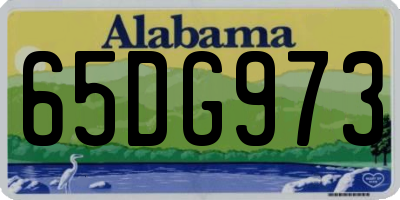 AL license plate 65DG973