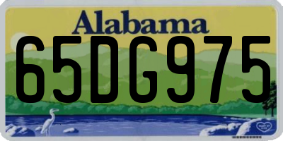 AL license plate 65DG975