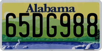 AL license plate 65DG988