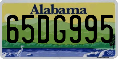 AL license plate 65DG995