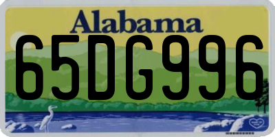 AL license plate 65DG996