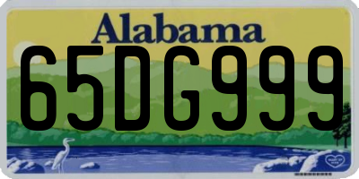 AL license plate 65DG999