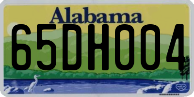 AL license plate 65DH004
