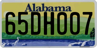 AL license plate 65DH007