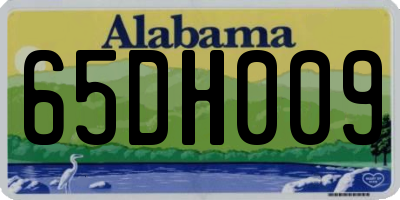 AL license plate 65DH009