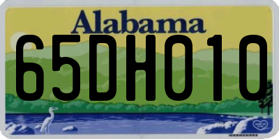 AL license plate 65DH010