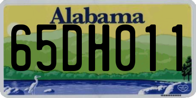 AL license plate 65DH011