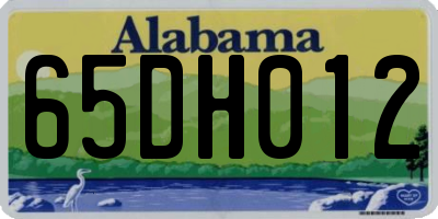 AL license plate 65DH012