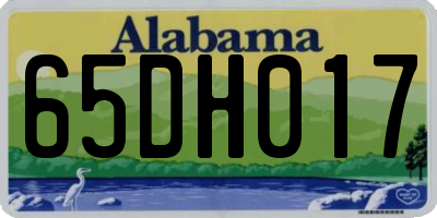 AL license plate 65DH017