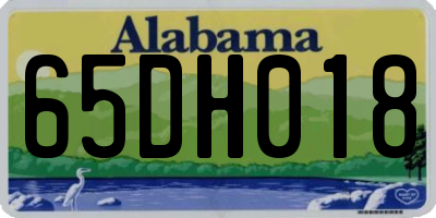 AL license plate 65DH018