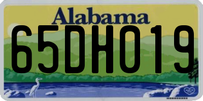 AL license plate 65DH019