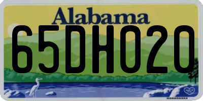 AL license plate 65DH020