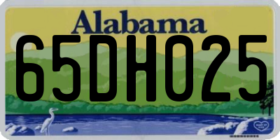 AL license plate 65DH025