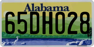 AL license plate 65DH028